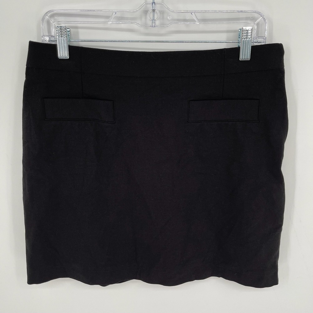 Lauren Conrad Women's Black Scalloped Hem Mini Skirt‎ M